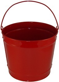 10 Qt Powder Coated Bucket - Candy Apple Red 003 - 10 Quart - Powder ...